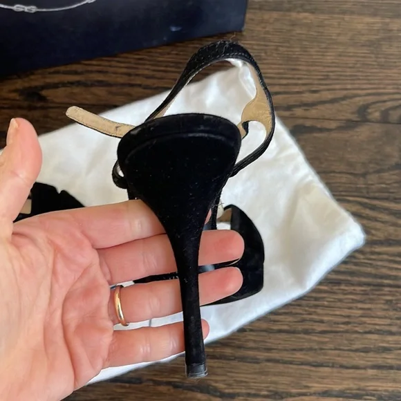 Prada black suede high heels - Picture 4 of 6